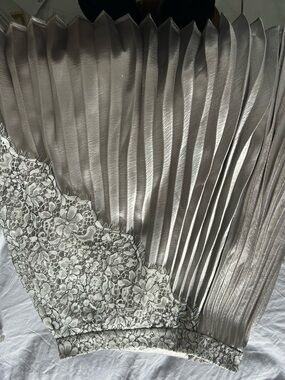 Dazzling silver skirt set
